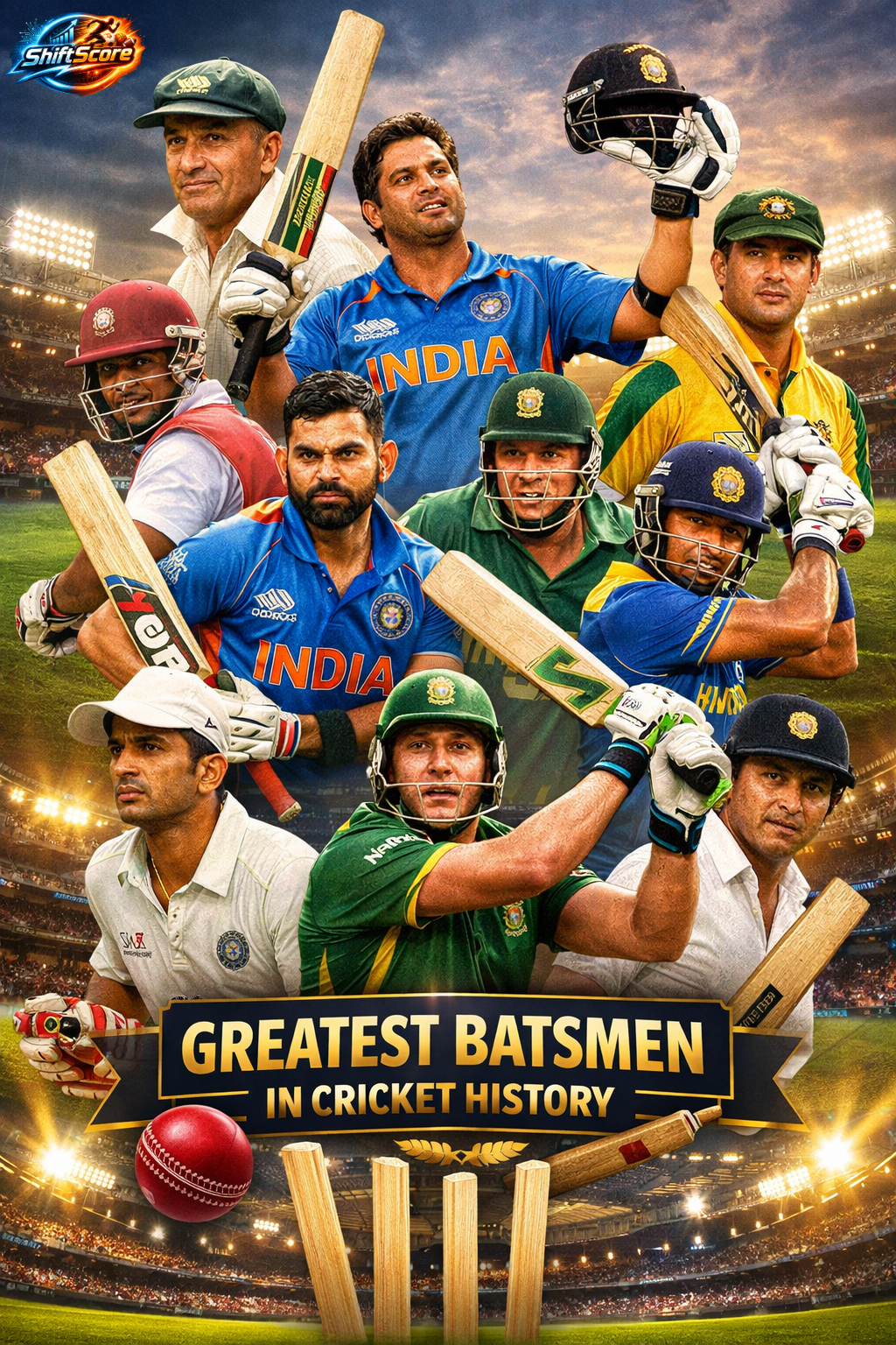shiftscore : Top 10 Greatest Batsmen in the History of Cricket