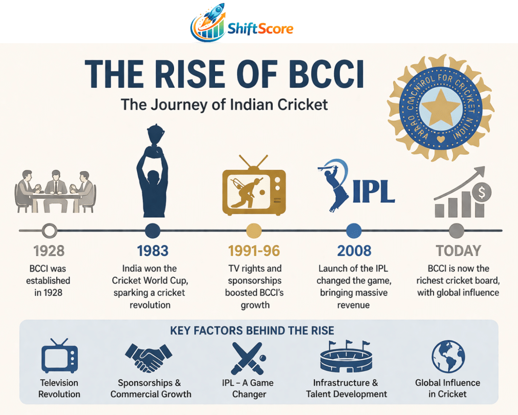 shiftscore : The Rise of the Board of Control for Cricket in India (BCCI)